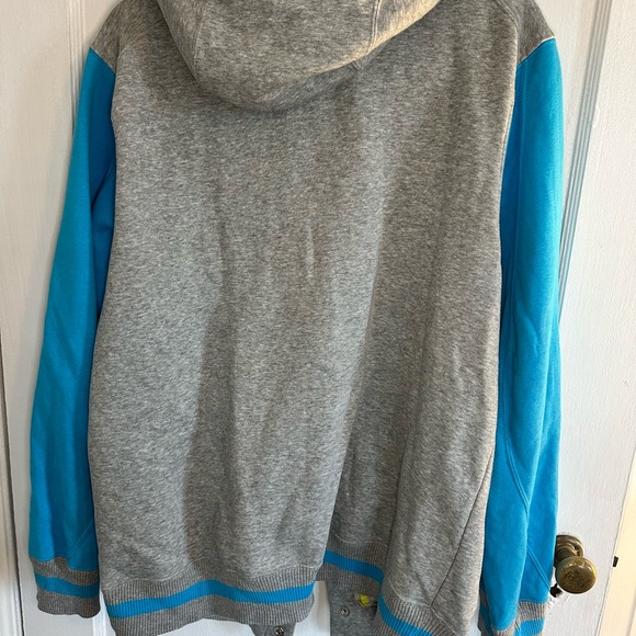 Men’s Jordan Gray and Teal Varsity Jacket - Picture 3 of 3